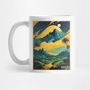 Goias Brazil Starry Night Vintage Tourism Travel Poster Mug